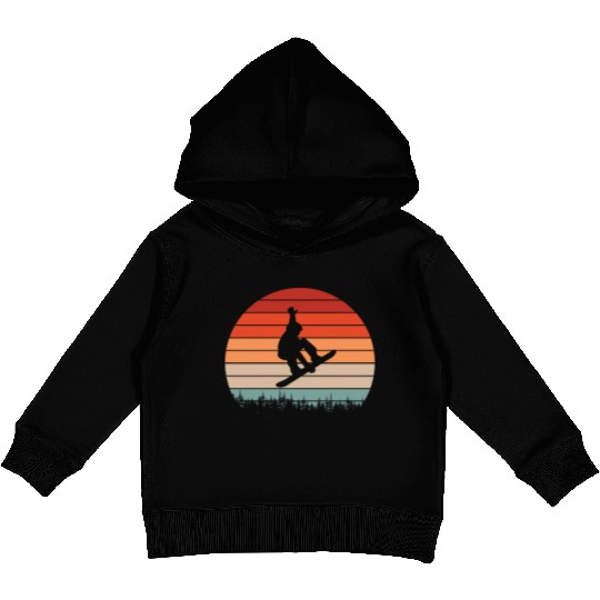 Snowboarder Winter sports Fun Present Kids Pullover Hoodies