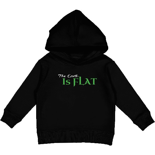 Flat Earth Green Kids Pullover Hoodies