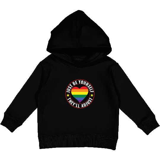 LGBT Lesbian Gay Pride Be Yourself They'll Adjust Kids Pullover Hoodies
