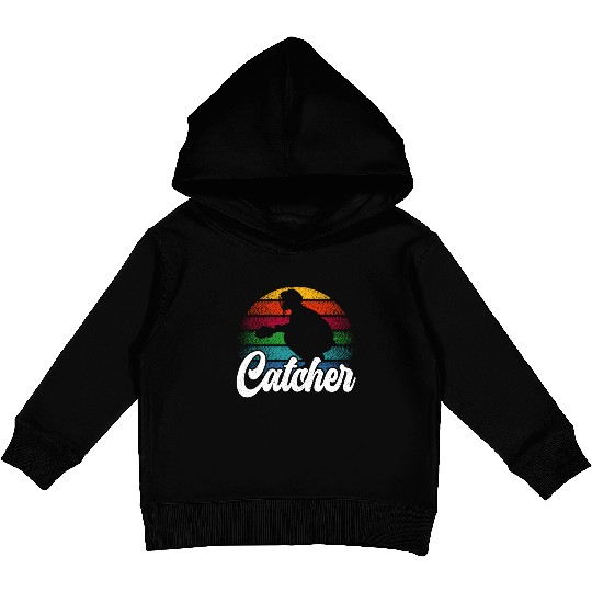 Baseball Lover Baseball Player Baseball Catcher Kids Pullover Hoodies