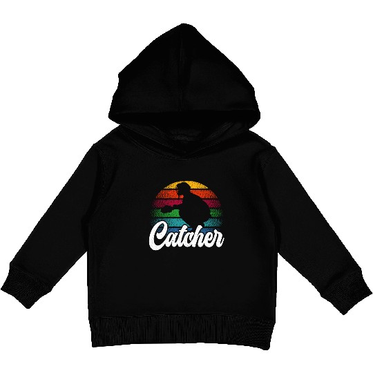 Baseball Lover Baseball Player Baseball Catcher Kids Pullover Hoodies
