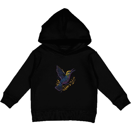 Nature Lovers - Charming Hummingbird Kids Pullover Hoodies