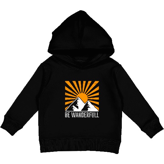 Wanderfull Hiker Mountain fan Wanderlust Mountains Kids Pullover Hoodies