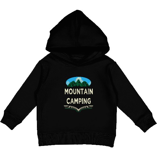 Mountain Camping Wildlife Hiking Outdoor Hiker Cam Kids Pullover Hoodies
