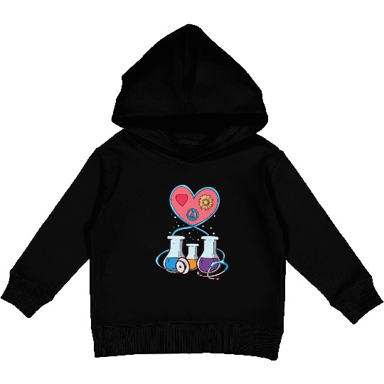 Medical Laboratory Science Heart Cartoon Kids Pullover Hoodies