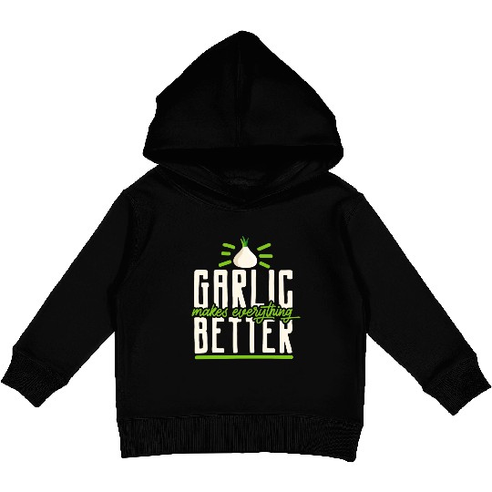 Garlic Garlic Cloves Garlic Lover Cooking Kids Pullover Hoodies