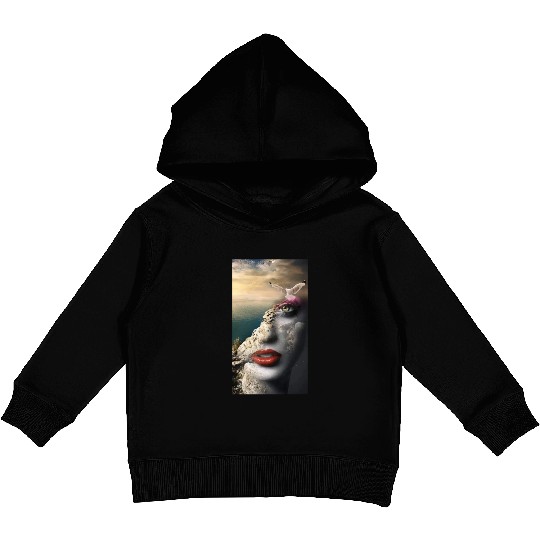 la femme et le nature Kids Pullover Hoodies