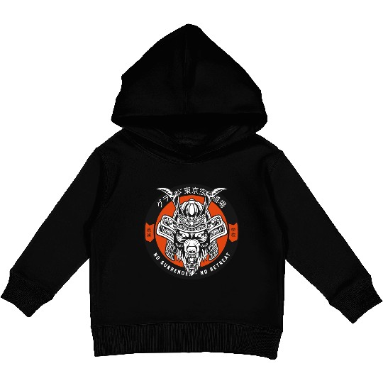 No Surrender Samurai Mma Kids Pullover Hoodies