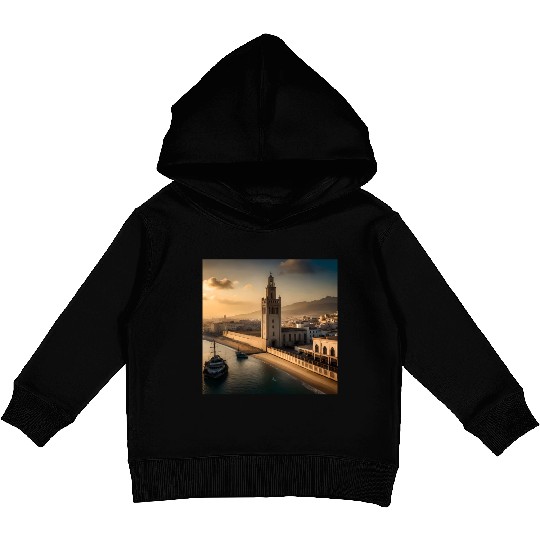 Fantasy pictures ,town Morocco ,city casablanca Kids Pullover Hoodies