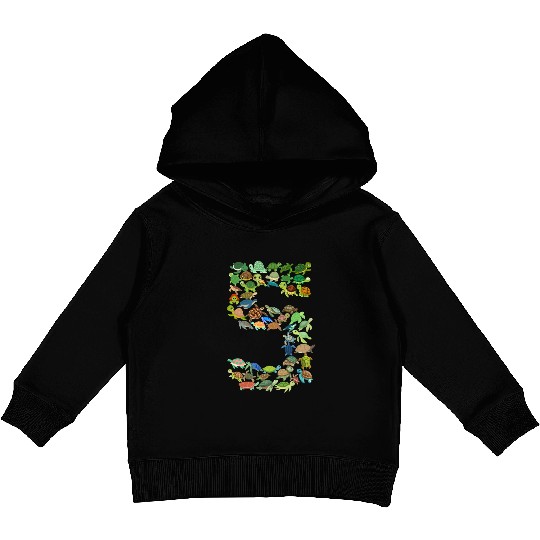 5th Birthday Sea Turtle Tortoise Theme 5 Year Old Kids Pullover Hoodies