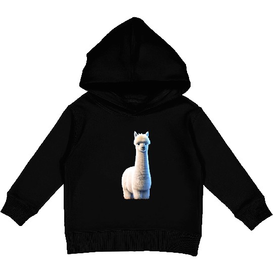 fluffy alpaca Kids Pullover Hoodies