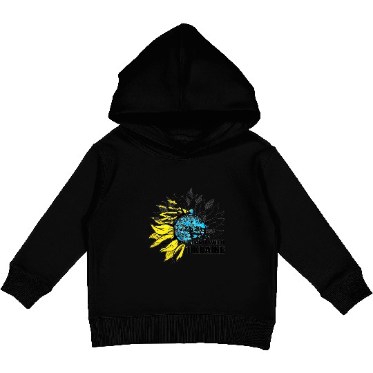 Sunflower Ukrainian Flag I Stand With Ukraine Ukra Kids Pullover Hoodies
