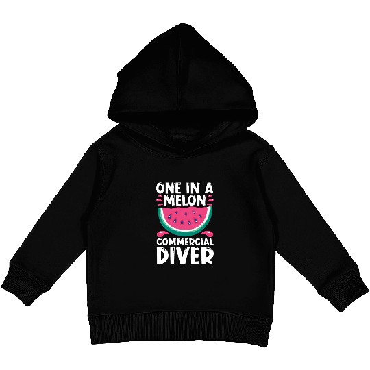 Diving Diver Melon Commercial Diving Kids Pullover Hoodies