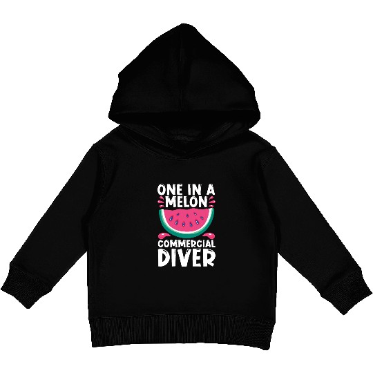 Diving Diver Melon Commercial Diving Kids Pullover Hoodies
