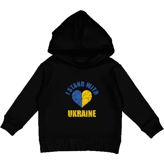 Support Ukraine I Stand With Ukraine Ukrainian Kids Pullover Hoodies