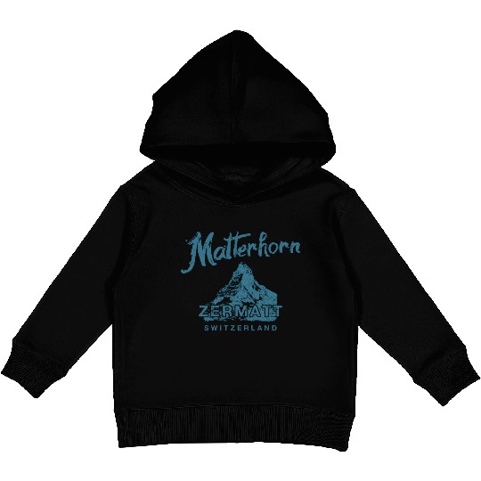 Matterhorn Switzerland Mountain Climbing Kids Pullover Hoodies