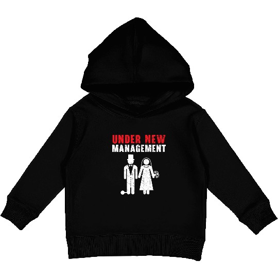 Bride And Groom Wedding Day Marriage Just Married Kids Pullover Hoodies