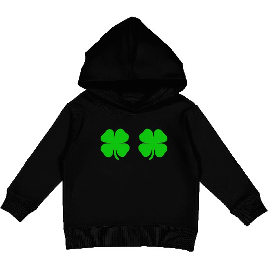 Shamrock Boobs St Patrick'S Day Kids Pullover Hoodies