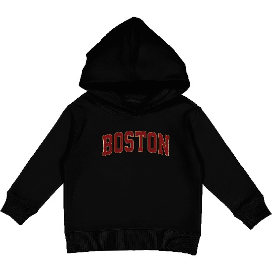 Boston Massachusetts Ma Athletic Sports Kids Pullover Hoodies