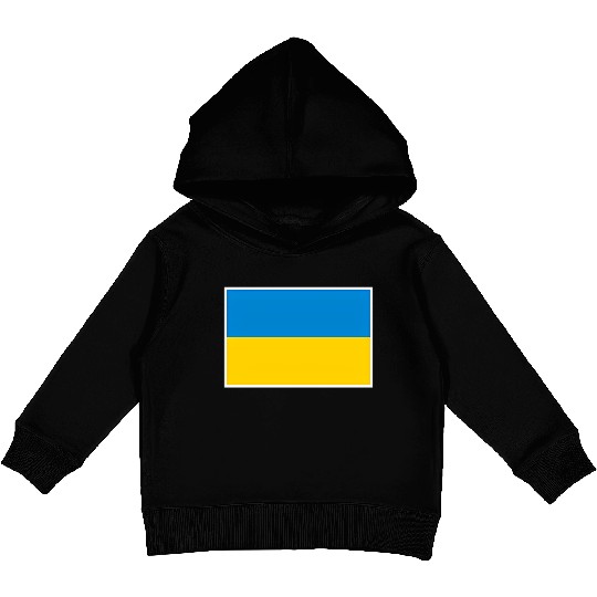 Ukraine Flag With Ukrainian National Colors Kids Pullover Hoodies