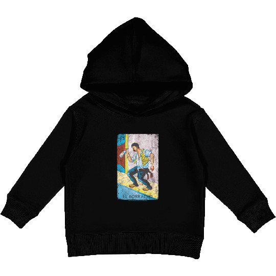 Loteria El Borracho Colorful Tarot Card Kids Pullover Hoodies