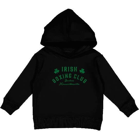 Irish Bong Club Boston Massachusetts Shamrock Kids Pullover Hoodies