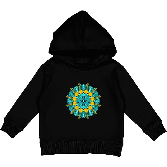 Banjo Mandala Bluegrass Mindfulness & Nature Kids Pullover Hoodies