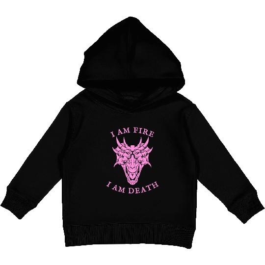 I Am Fire, I Am Death Kids Pullover Hoodies