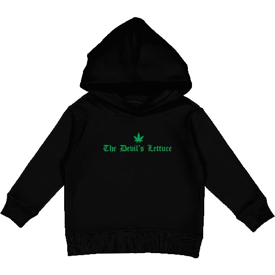 The Devil s Lettuce Green Kids Pullover Hoodies