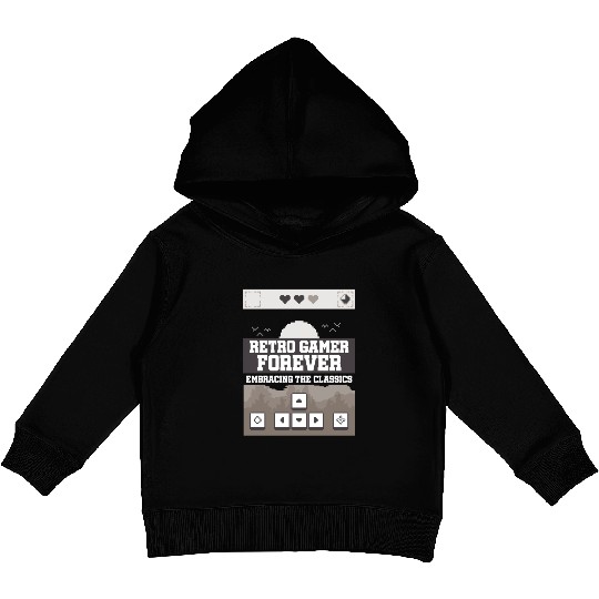 Retro Gamer Forever Embracing the Classic Kids Pullover Hoodies