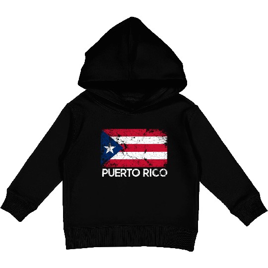 Puerto Rican Flag Made In Puerto Rico Kids Pullover Hoodies