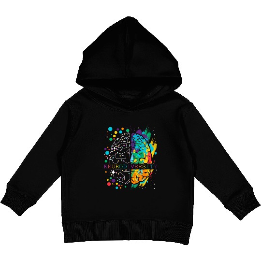Embrace Neurodiversity Brain Autism Kids Pullover Hoodies