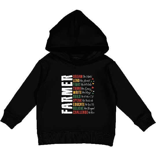 Dream Like Leaders African Farmer Black History Kids Pullover Hoodies