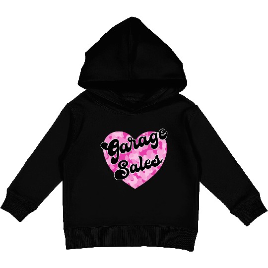 Garage Sales pink camo heart Kids Pullover Hoodies