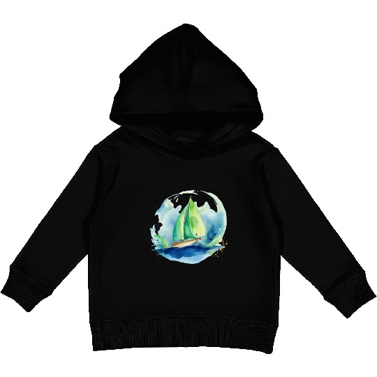 Boat Boating Sailor Sailboat Sailing Yachting Kids Pullover Hoodies