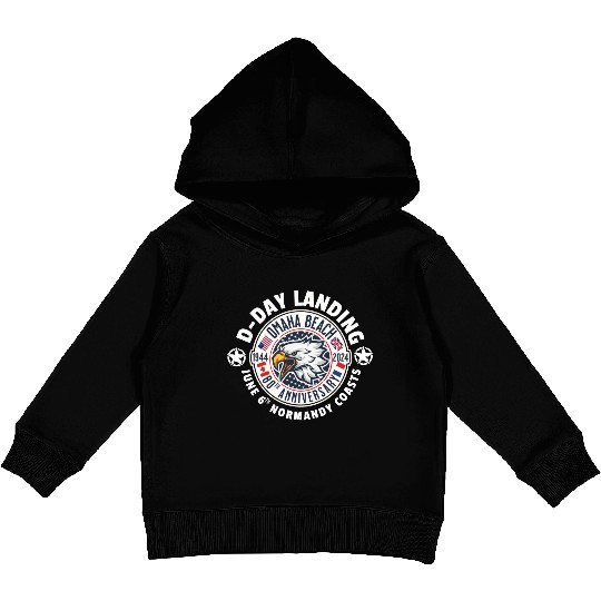 Omaha beach 80th anniversary Kids Pullover Hoodies
