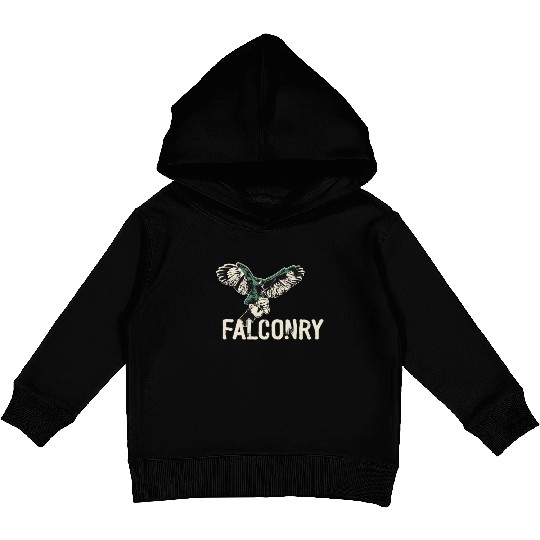 Falconry Bird Falcon Hunting Falconer Kids Pullover Hoodies