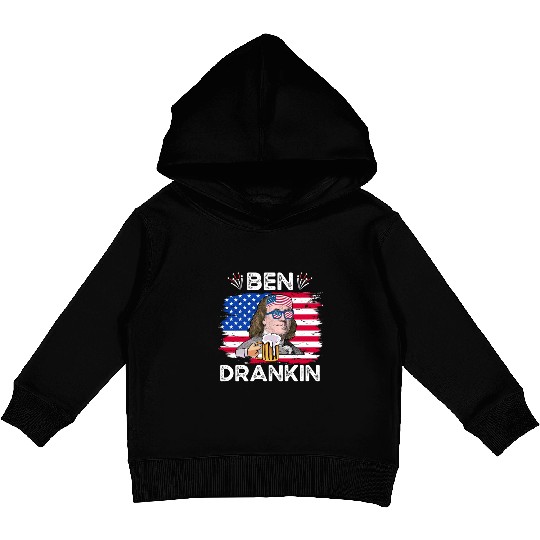 Ben Drankin US President Independence Day Kids Pullover Hoodies