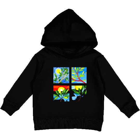 Laughing Olive Branch - Sustainable Harmony Kids Pullover Hoodies