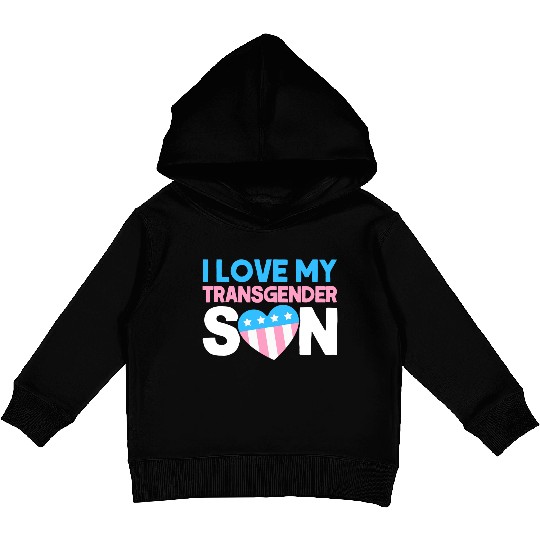 Gay Pride I Love My Transgender Son Trans LGBT Kids Pullover Hoodies