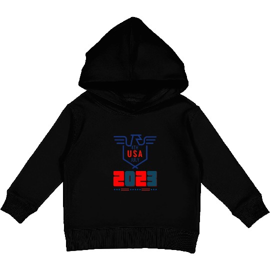 4th of July 2023 Kids Pullover Hoodies