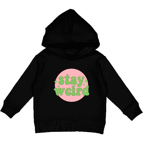 Stay weird 80s yellow stars Kids Pullover Hoodies