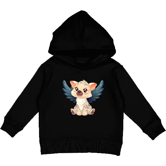 Kawaii Hyena Angel - Sweet Flight through the Kids Pullover Hoodies