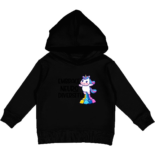 embrace neurodiversity trending Kids Pullover Hoodies