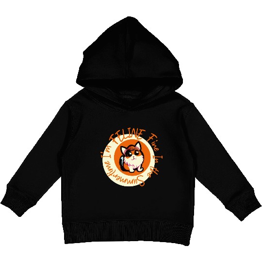 I'm FELINE Fine | Cat Lover Summer Animal Party Kids Pullover Hoodies