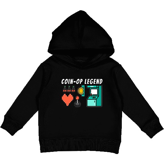 Coin Op Legend Arcade Gaming 80s Retro Gamer Kids Pullover Hoodies