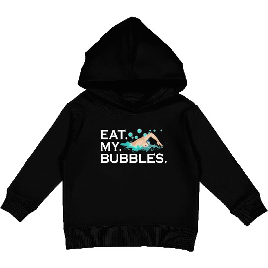 Eat My Bubbles Swim Kids Pullover Hoodies