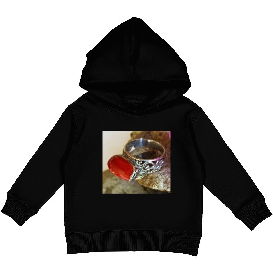 Red Coral sterling silver ring for women Kids Pullover Hoodies