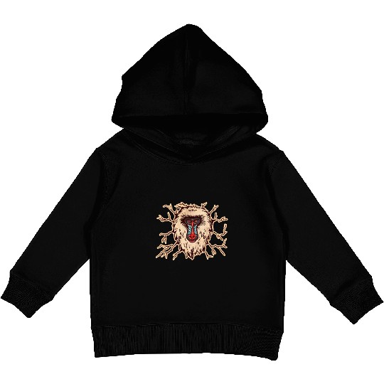 Baboon Monkey Face Kids Pullover Hoodies
