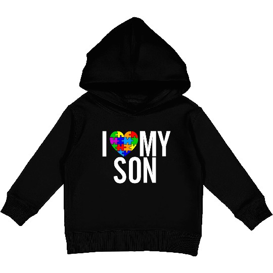 I Love my Son Kids Pullover Hoodies